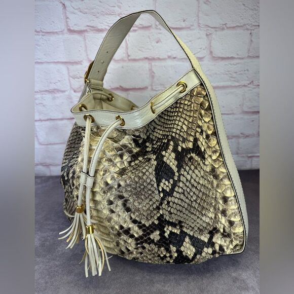 RARE Gucci Interlocking Icon Gg Exotic Python Snakeskin Large Hobo Bag - Picture 2 of 14